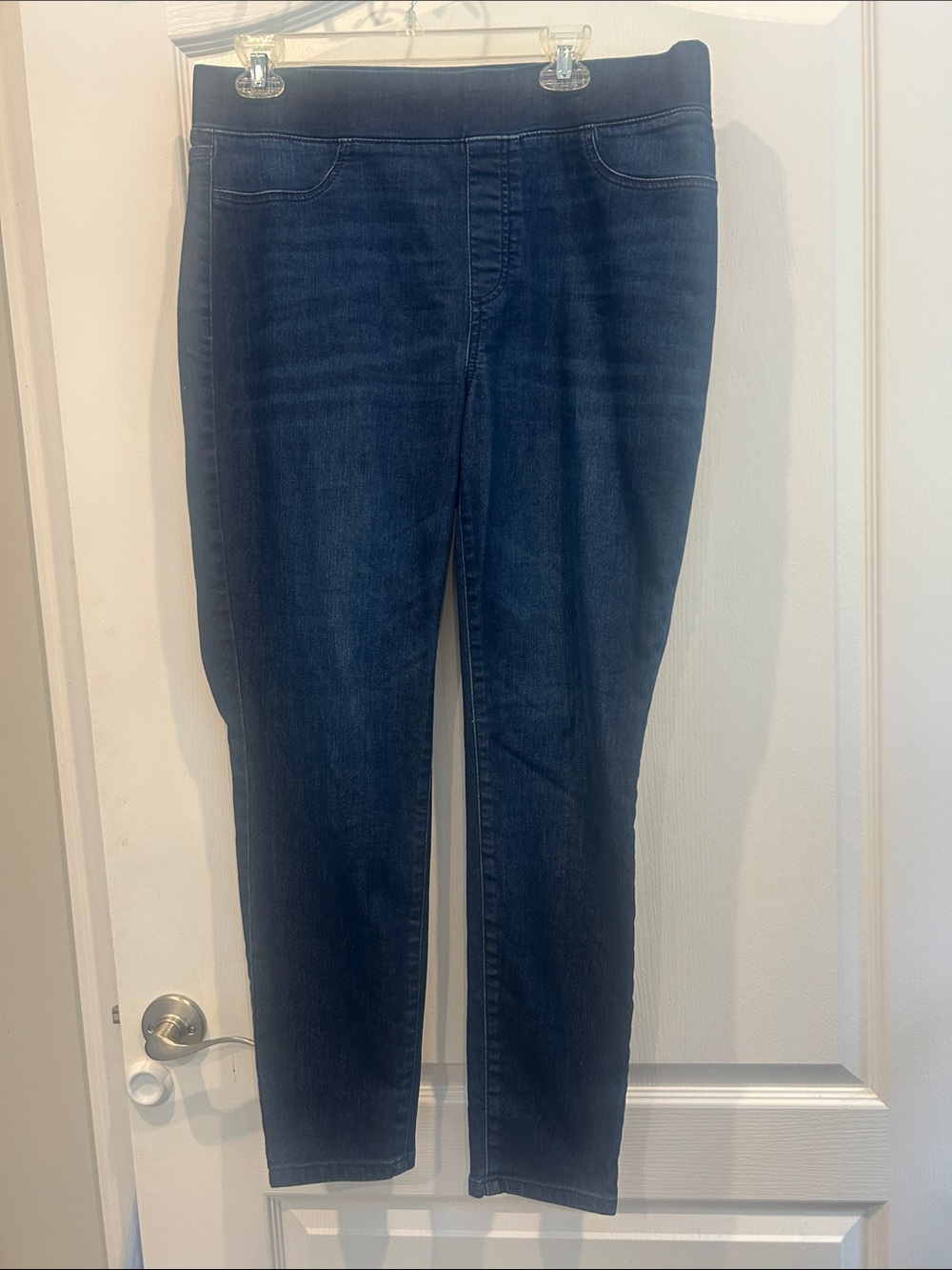 Talbots simply flattering  Dark Blue Skinny Pull-On Jeans jeggings 14
